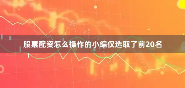 股票配资怎么操作的小编仅选取了前20名